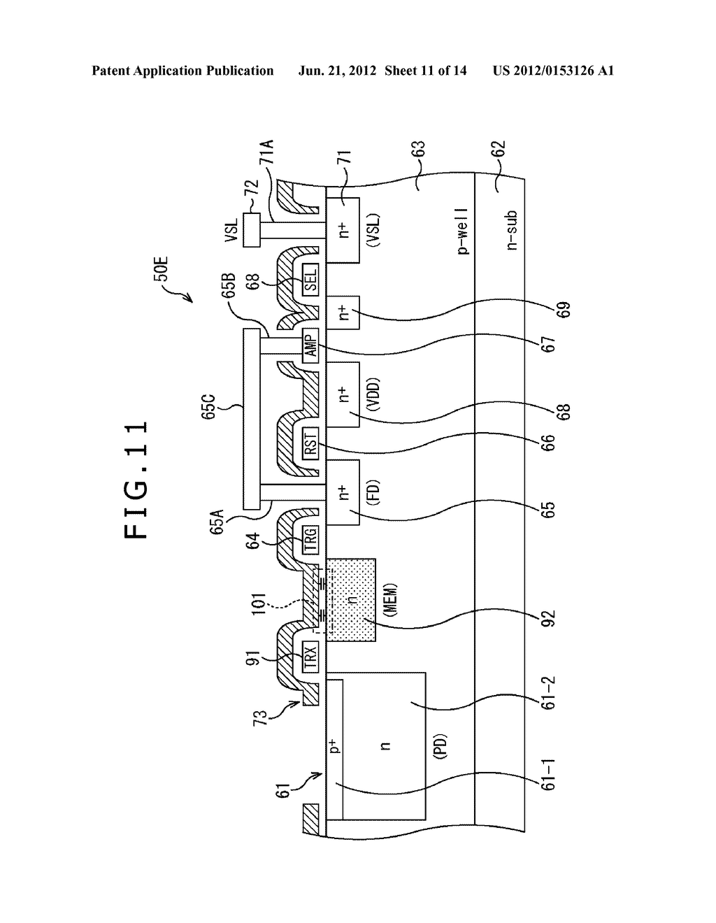 SOLID-STATE IMAGING ELEMENT, DRIVING METHOD, AND ELECTRONIC APPARATUS - diagram, schematic, and image 12