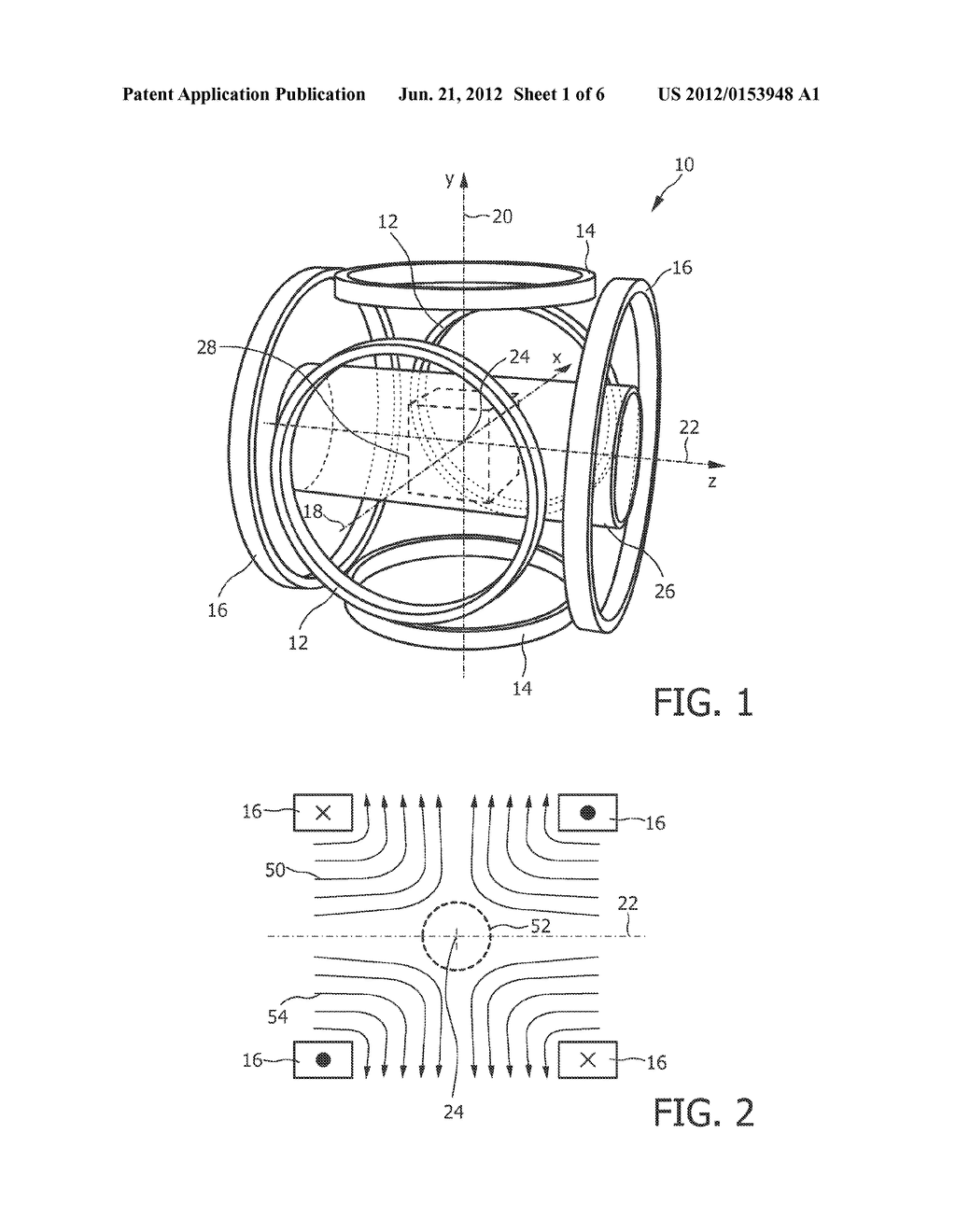 APPARATUS AND METHOD FOR INFLUENCING AND/OR DETECTING MAGNETIC PARTICLES     IN A FIELD OF VIEW - diagram, schematic, and image 02