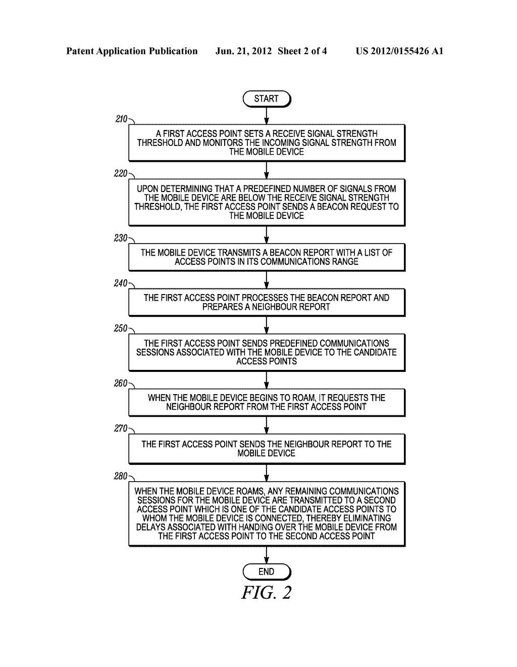 METHOD AND APPARATUS FOR HANDLING SESSION MIGRATION BY PREDICTING     MOVEMENTS OF A MOBILE DEVICE - diagram, schematic, and image 03