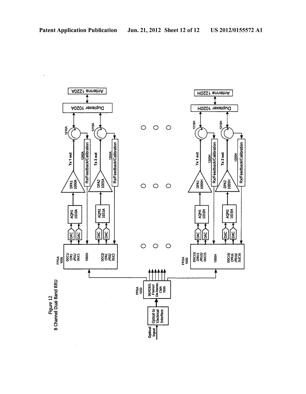 High efficiency, remotely reconfigurable remote radio head unit system and     method for wireless communications - diagram, schematic, and image 13