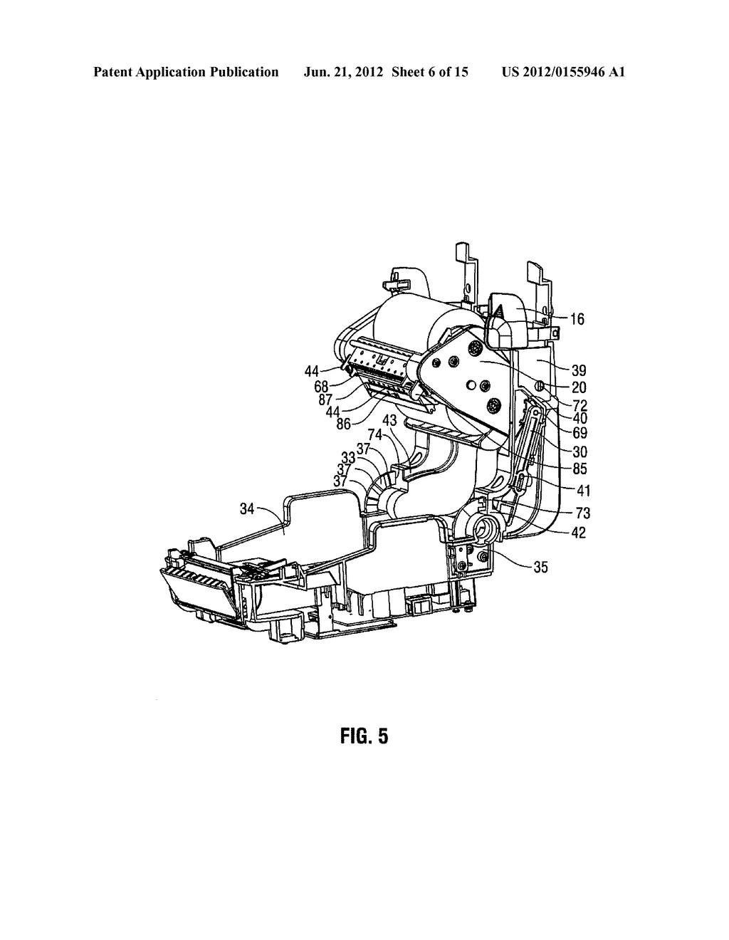 COMPACT PRINTER WITH PRINT FRAME INTERLOCK - diagram, schematic, and image 07