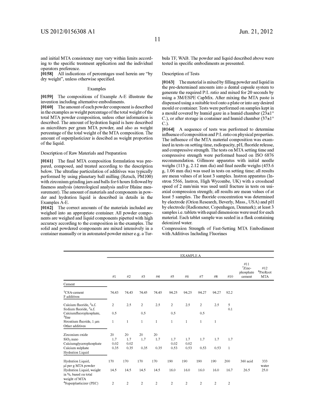 MINERAL TRIOXIDE AGGREGATE (MTA) COMPOSITION AND USE - diagram, schematic, and image 13