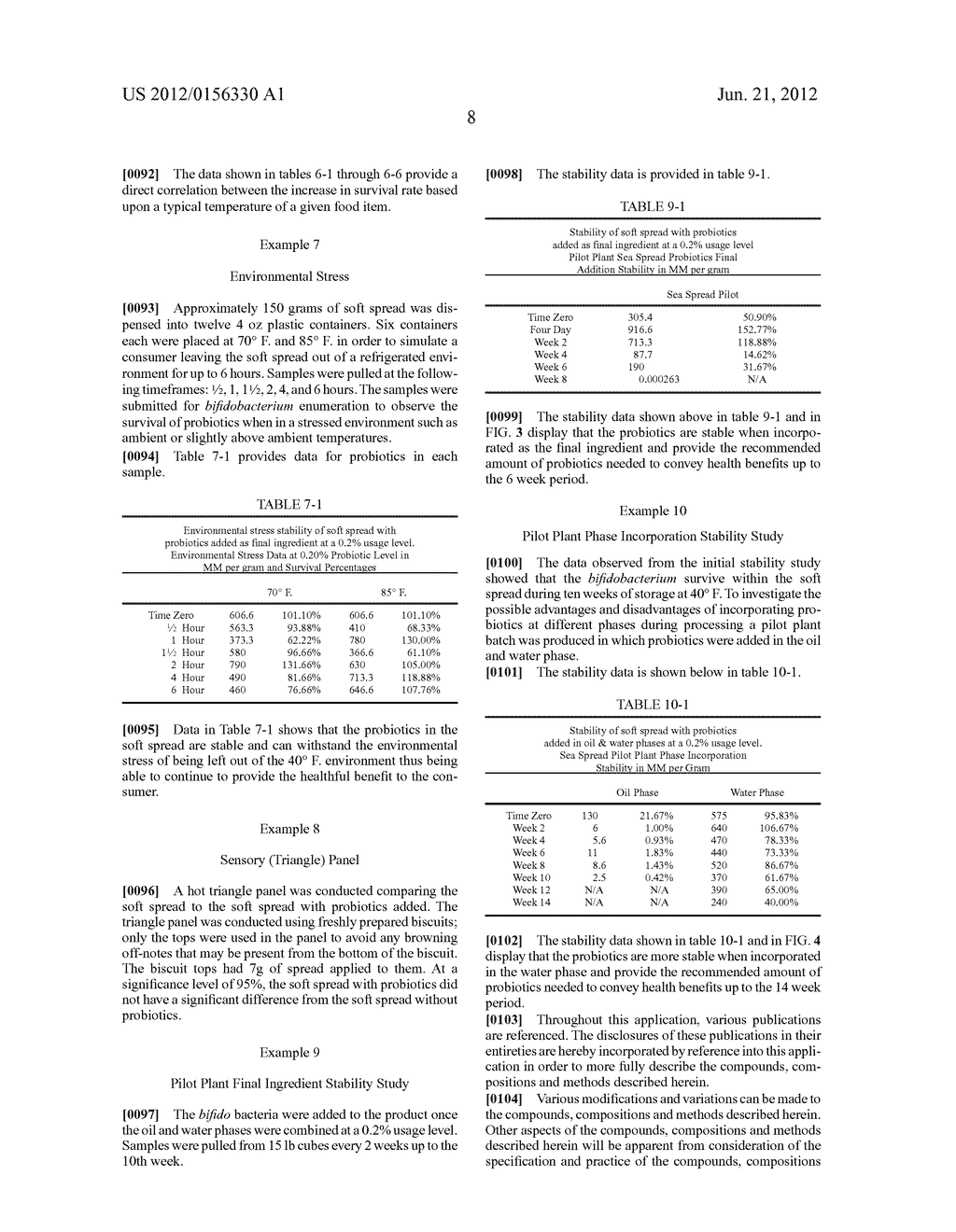 LOW SODIUM MARGARINE SPREAD ENRICHED WITH PROBIOTICS FIELD - diagram, schematic, and image 13