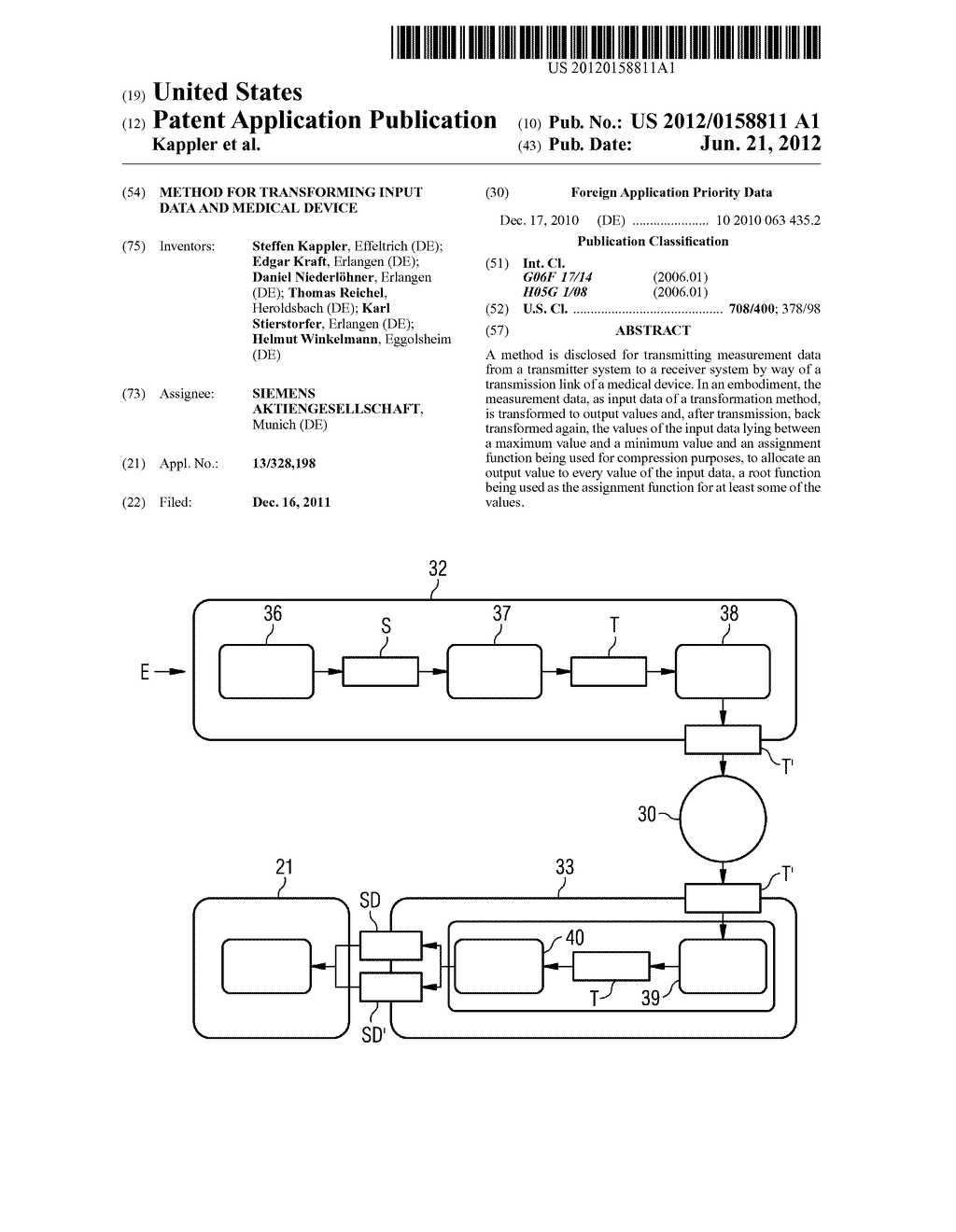 Method For Transforming Input Data And Medical Device - diagram, schematic, and image 01