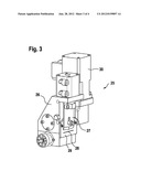 APPARATUS FOR HANDLING A FILM-TYPE COVER STRIP ON A PACKING MATERIAL WEB     FOR A PACKAGING CONTAINER diagram and image