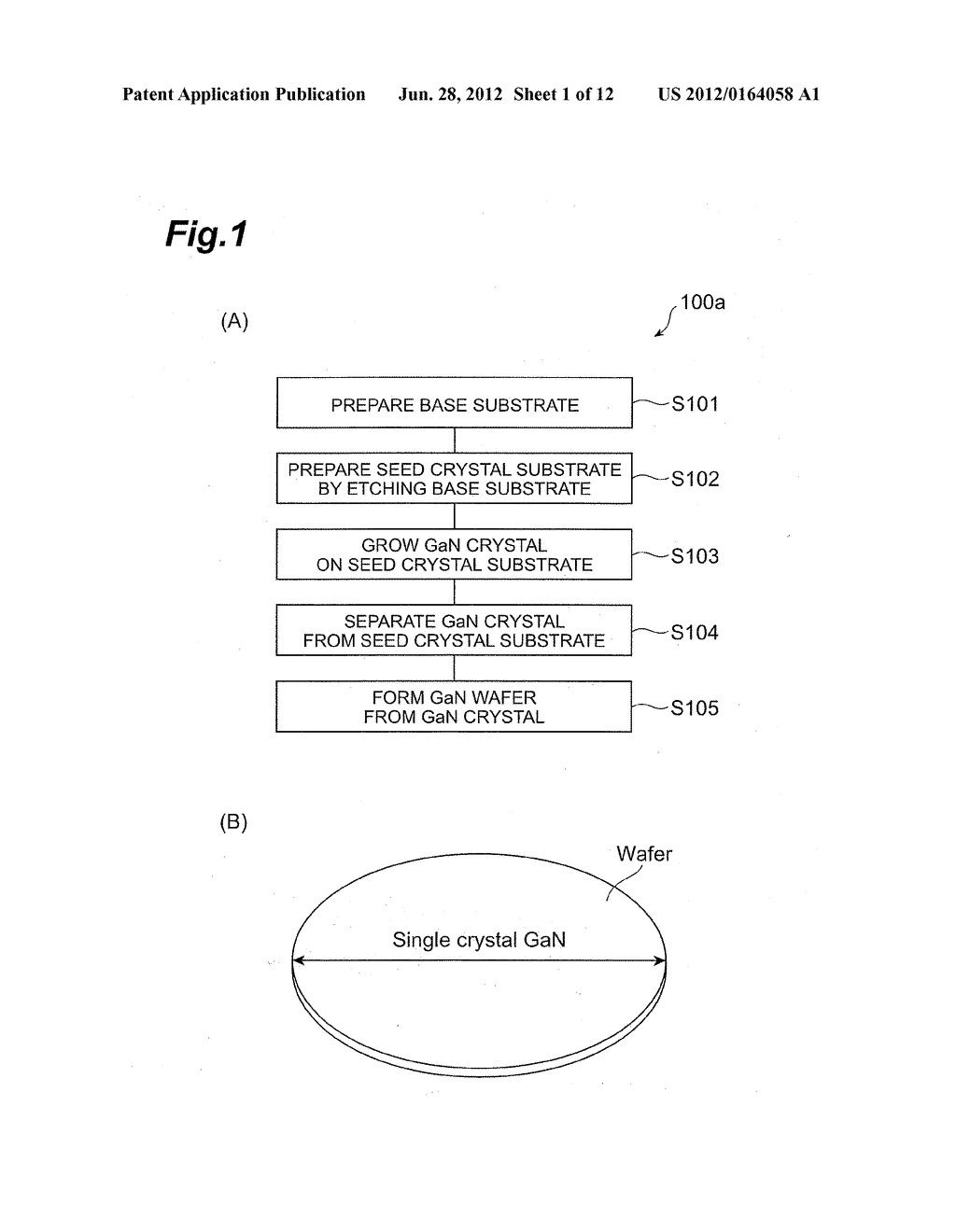METHOD FOR MANUFACTURING GALLIUM NITRIDE CRYSTAL AND GALLIUM NITRIDE WAFER - diagram, schematic, and image 02