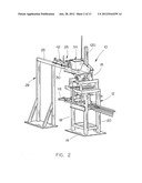 Dry-cast concrete block molding machine diagram and image