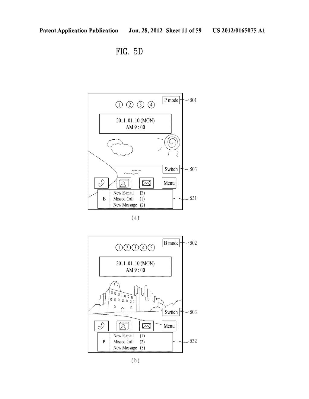 MOBILE TERMINAL AND METHOD OF DISPLAYING INFORMATION THEREIN - diagram, schematic, and image 12