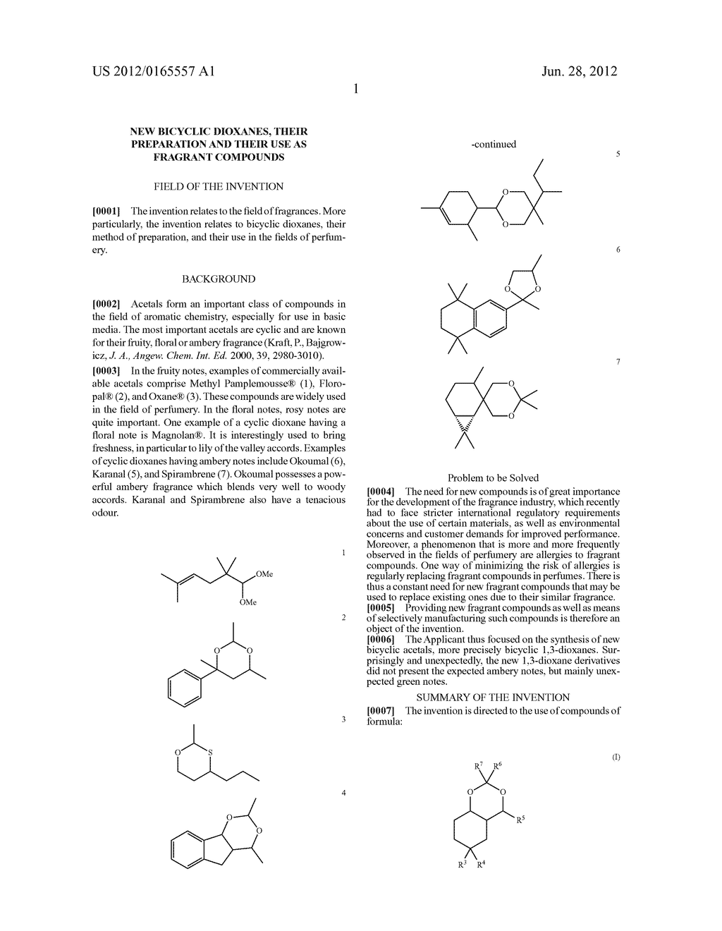 New Bicyclic Dioxanes, Their Preparation and Their Use as Fragrant     Compounds - diagram, schematic, and image 02