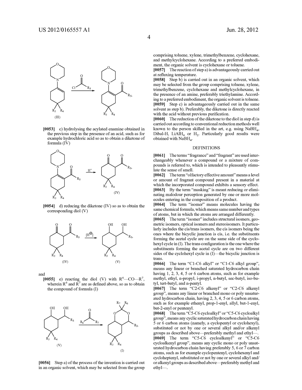 New Bicyclic Dioxanes, Their Preparation and Their Use as Fragrant     Compounds - diagram, schematic, and image 05