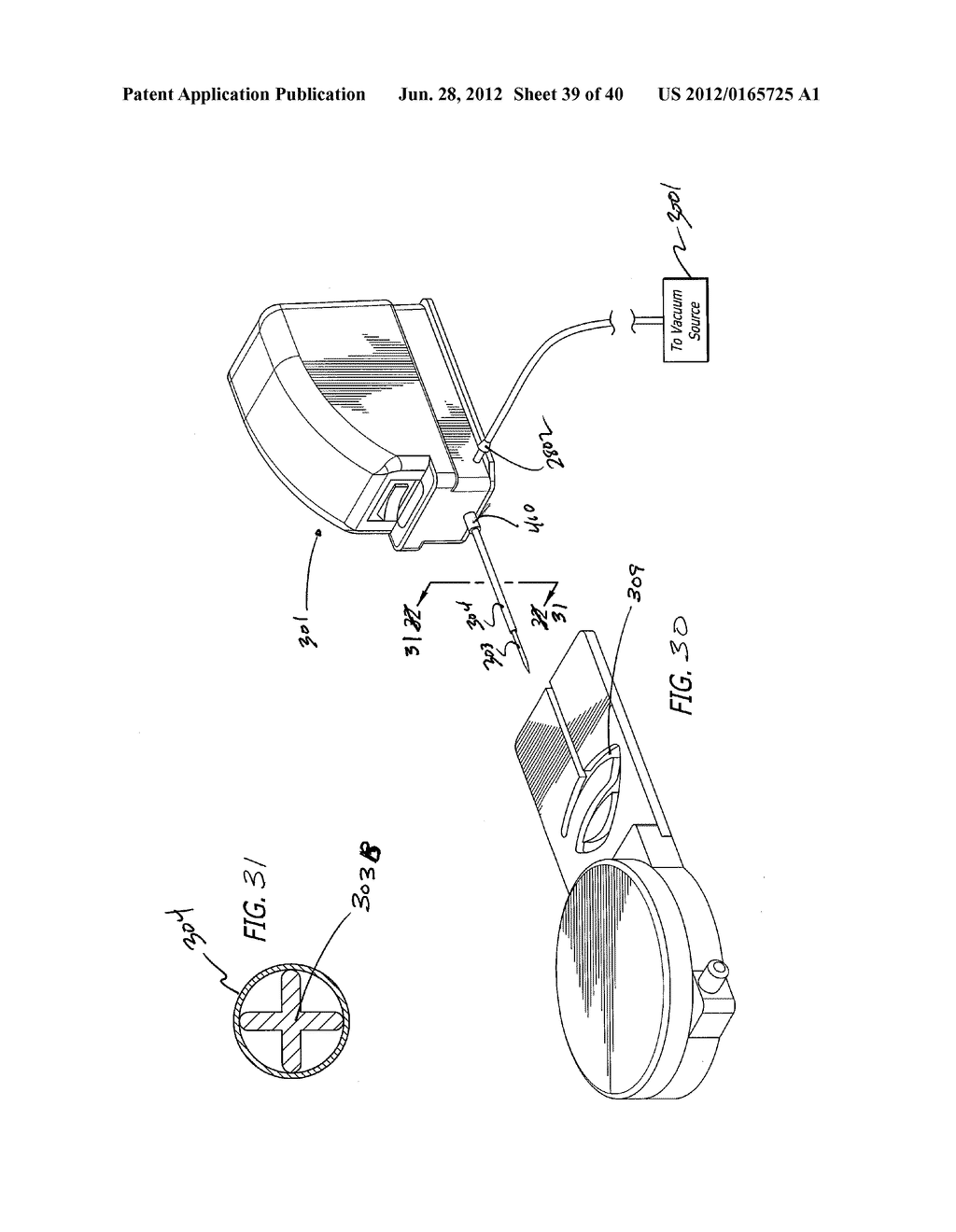 DISSECTION HANDPIECE WITH ASPIRATION MEANS FOR REDUCING THE APPEARANCE OF     CELLULITE - diagram, schematic, and image 40