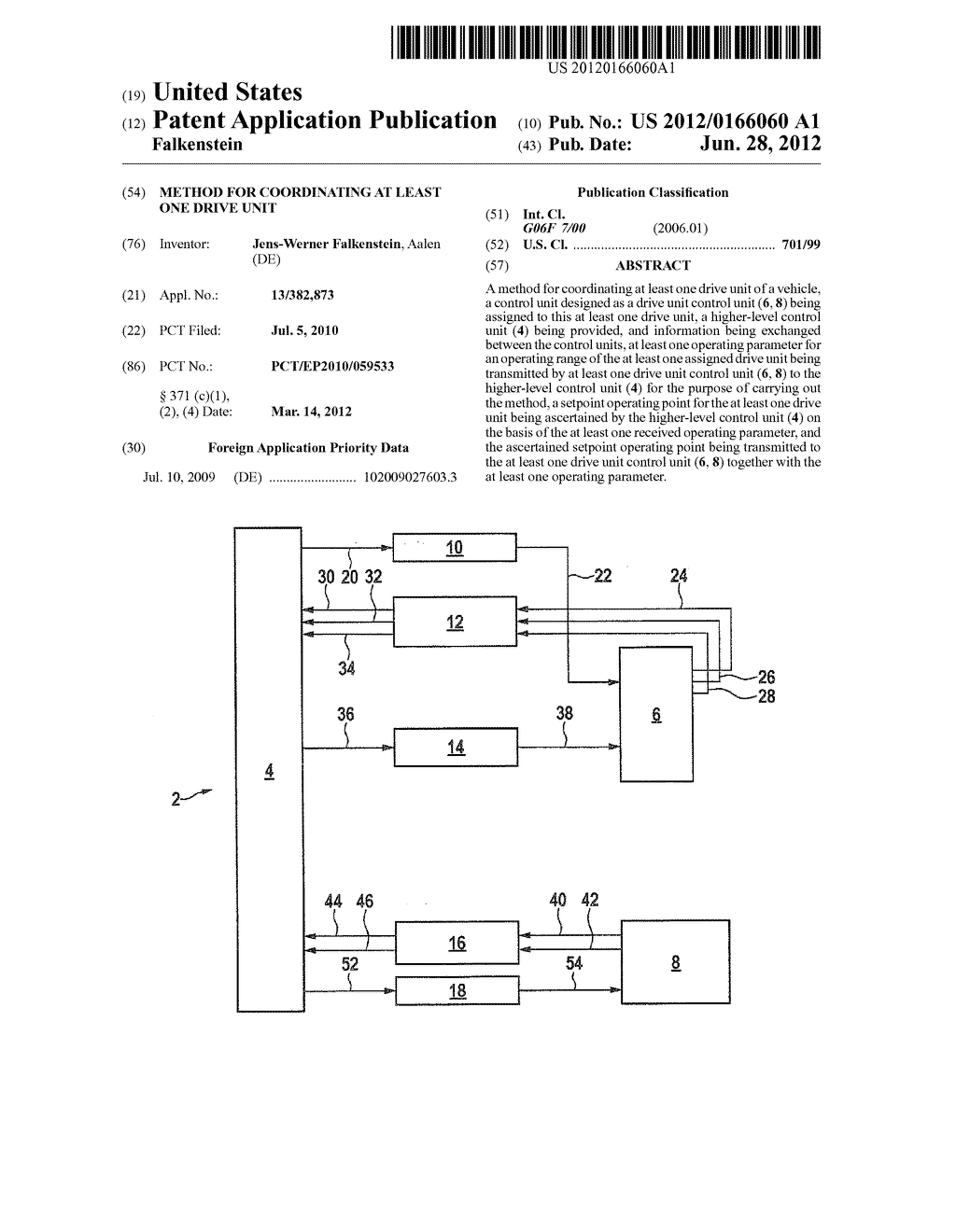 METHOD FOR COORDINATING AT LEAST ONE DRIVE UNIT - diagram, schematic, and image 01