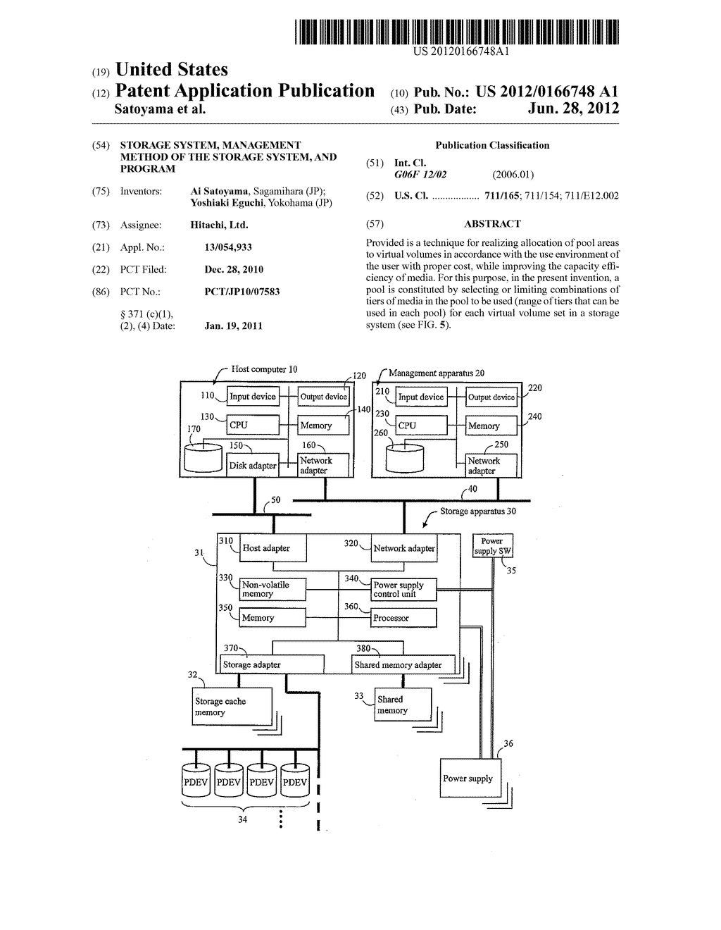 STORAGE SYSTEM, MANAGEMENT METHOD OF THE STORAGE SYSTEM, AND PROGRAM - diagram, schematic, and image 01