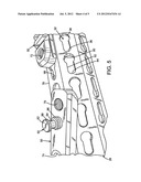 Firearm with keyhole-shaped rail mounting points diagram and image