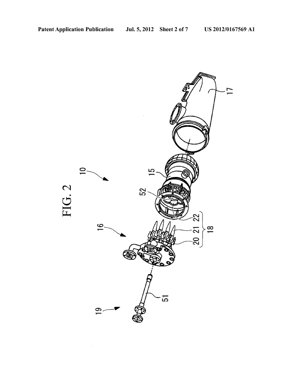 GAS TURBINE COMBUSTION BURNER - diagram, schematic, and image 03