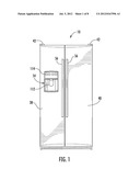 ICE AND COLD WATER DISPENSING ASSEMBLY AND RELATED REFRIGERATION APPLIANCE diagram and image