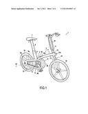 FOLDABLE BICYCLE HAVING A STABILIZATION SYSTEM diagram and image