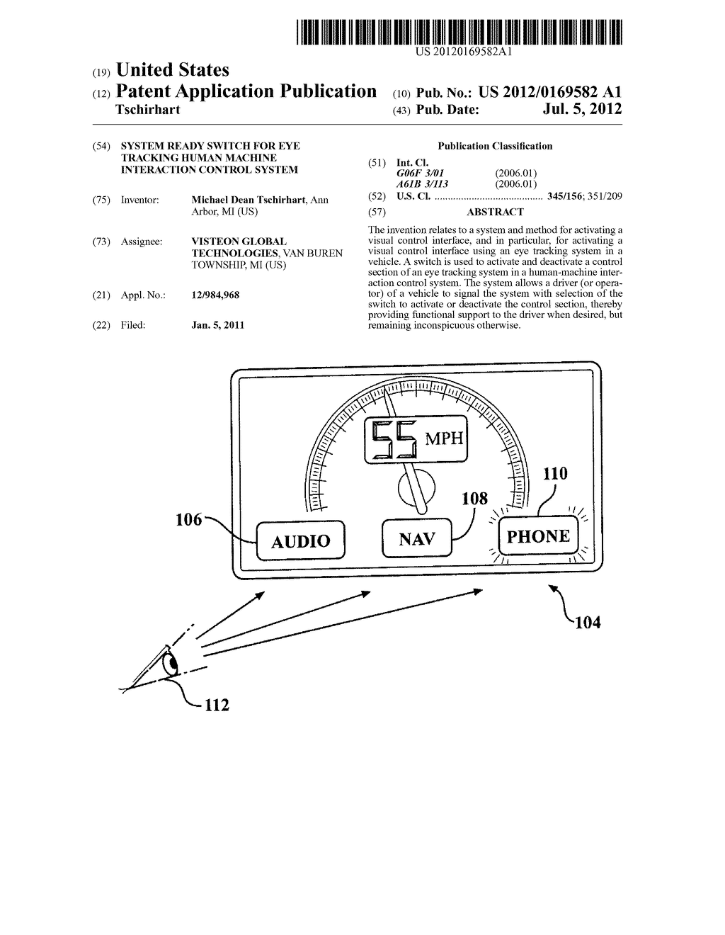 SYSTEM READY SWITCH FOR EYE TRACKING HUMAN MACHINE INTERACTION CONTROL     SYSTEM - diagram, schematic, and image 01