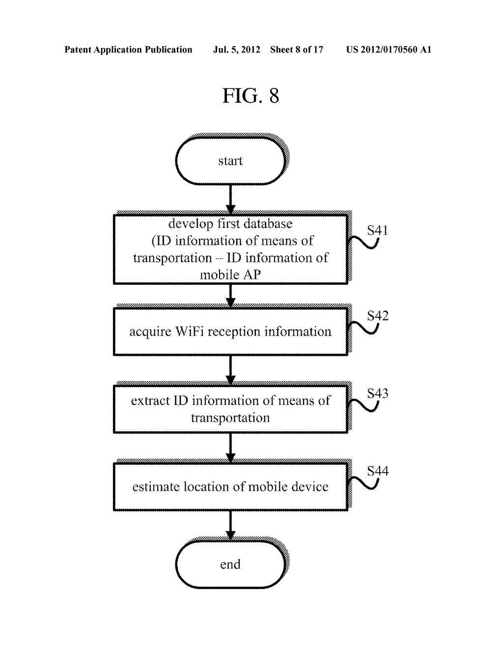 METHOD OF ESTIMATING LOCATION OF MOBILE DEVICE IN TRANSPORTATION USING     WiFi - diagram, schematic, and image 09