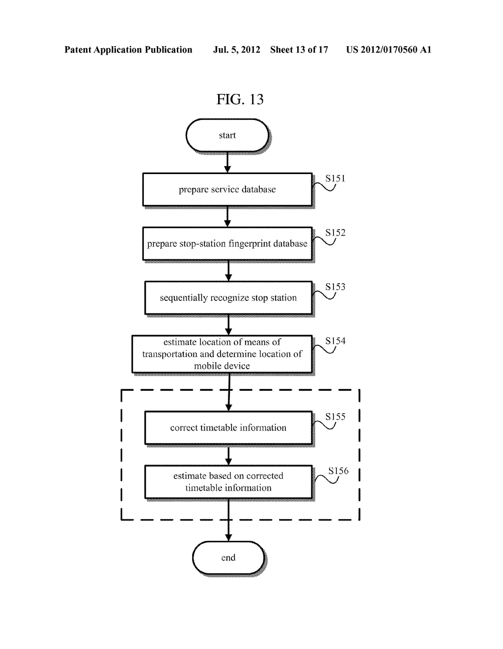 METHOD OF ESTIMATING LOCATION OF MOBILE DEVICE IN TRANSPORTATION USING     WiFi - diagram, schematic, and image 14