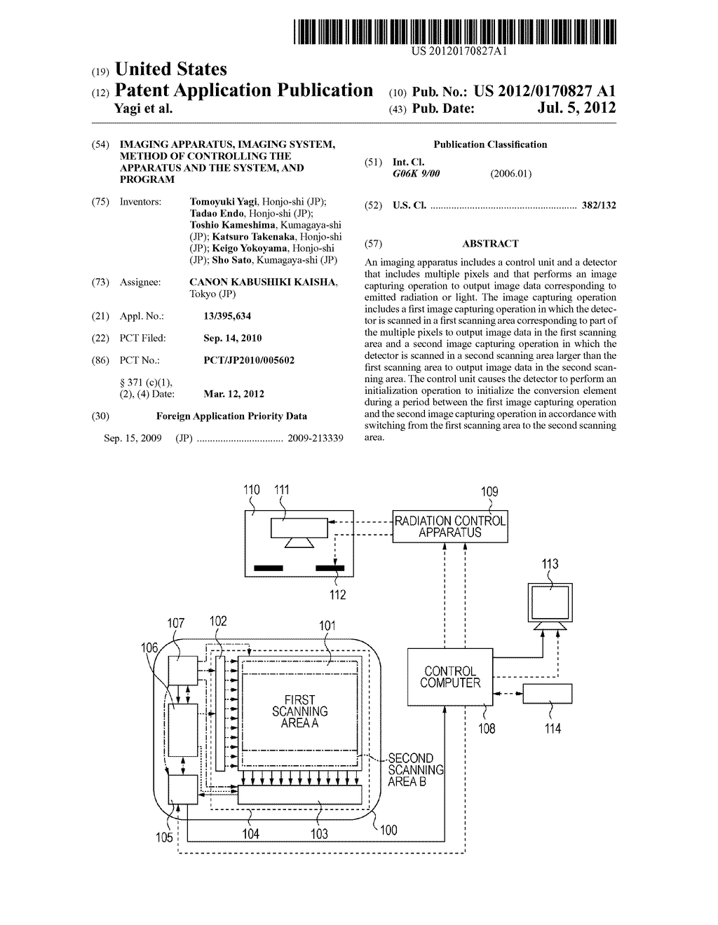 IMAGING APPARATUS, IMAGING SYSTEM, METHOD OF CONTROLLING THE APPARATUS AND     THE SYSTEM, AND PROGRAM - diagram, schematic, and image 01