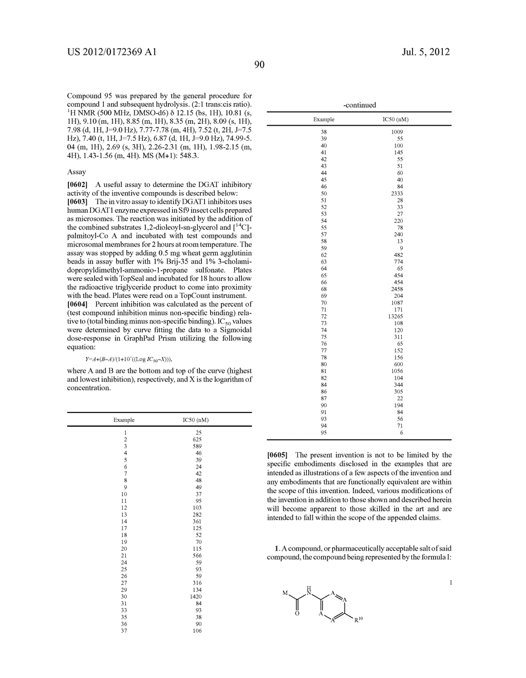 INHIBITORS OF DIACYLGLYCEROL ACYLTRANSFERASE - diagram, schematic, and image 91