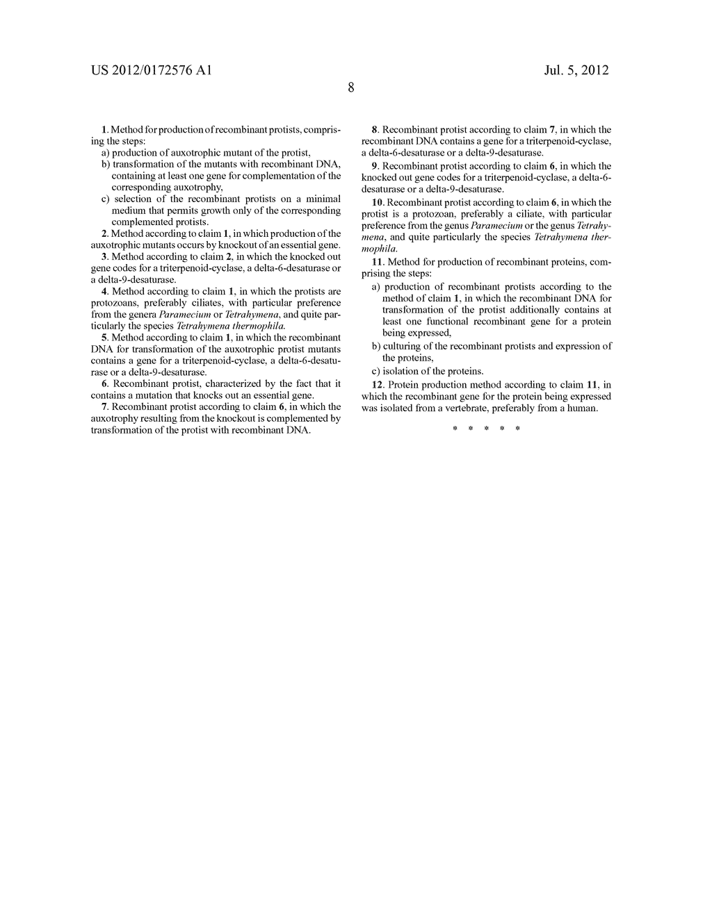 METHOD AND MARKER FOR SIMPLE TRANSFORMATION AND SELECTION OF RECOMBINANT     PROTISTS - diagram, schematic, and image 16