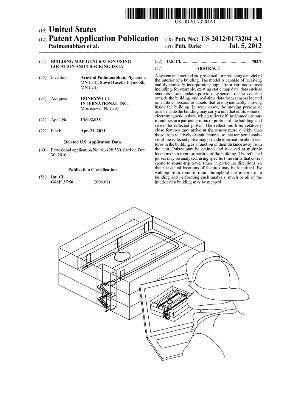 BUILDING MAP GENERATION USING LOCATION AND TRACKING DATA - diagram, schematic, and image 01