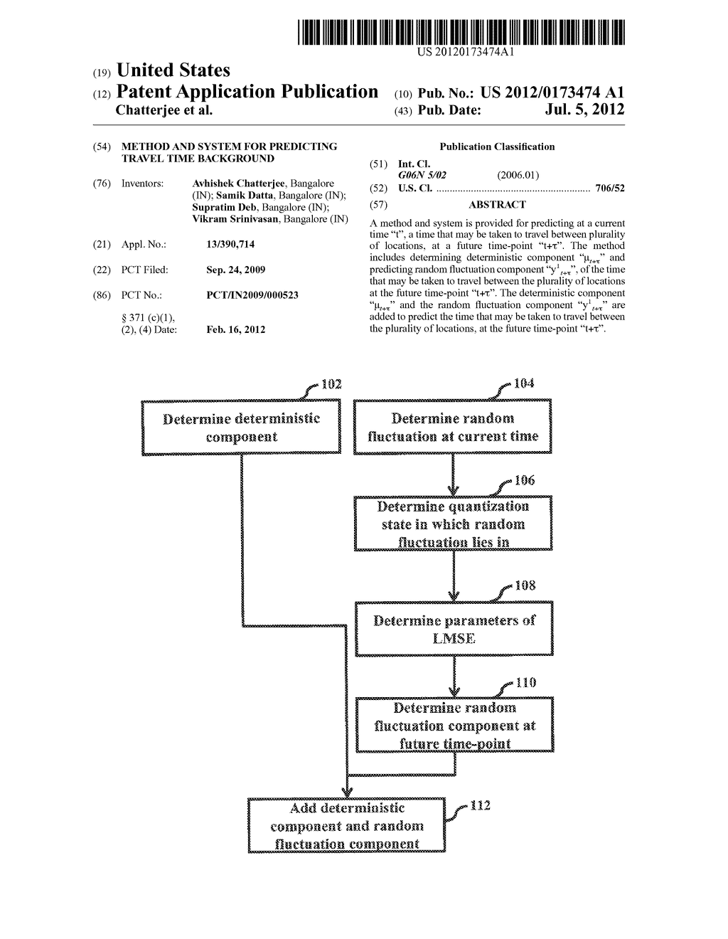 METHOD AND SYSTEM FOR PREDICTING TRAVEL TIME BACKGROUND - diagram, schematic, and image 01