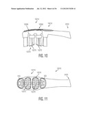 ORAL CARE IMPLEMENT HAVING FLEXIBLY SUPPORTED CLEANING ELEMENTS EXTENDING     IN OPPOSITE DIRECTIONS diagram and image