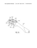 ORAL CARE IMPLEMENT HAVING FLEXIBLY SUPPORTED CLEANING ELEMENTS EXTENDING     IN OPPOSITE DIRECTIONS diagram and image