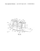 ORAL CARE IMPLEMENT HAVING FLEXIBLY SUPPORTED CLEANING ELEMENTS EXTENDING     IN OPPOSITE DIRECTIONS diagram and image