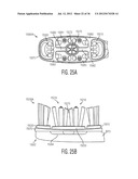 ORAL CARE IMPLEMENT HAVING FLEXIBLY SUPPORTED CLEANING ELEMENTS EXTENDING     IN OPPOSITE DIRECTIONS diagram and image