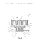 ORAL CARE IMPLEMENT HAVING FLEXIBLY SUPPORTED CLEANING ELEMENTS EXTENDING     IN OPPOSITE DIRECTIONS diagram and image