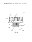 ORAL CARE IMPLEMENT HAVING FLEXIBLY SUPPORTED CLEANING ELEMENTS EXTENDING     IN OPPOSITE DIRECTIONS diagram and image