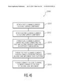 ORAL CARE IMPLEMENT HAVING FLEXIBLY SUPPORTED CLEANING ELEMENTS EXTENDING     IN OPPOSITE DIRECTIONS diagram and image