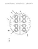 TELECOMMUNICATIONS WIRE HAVING A CHANNELED DIELECTRIC INSULATOR AND     METHODS FOR MANUFACTURING THE SAME diagram and image