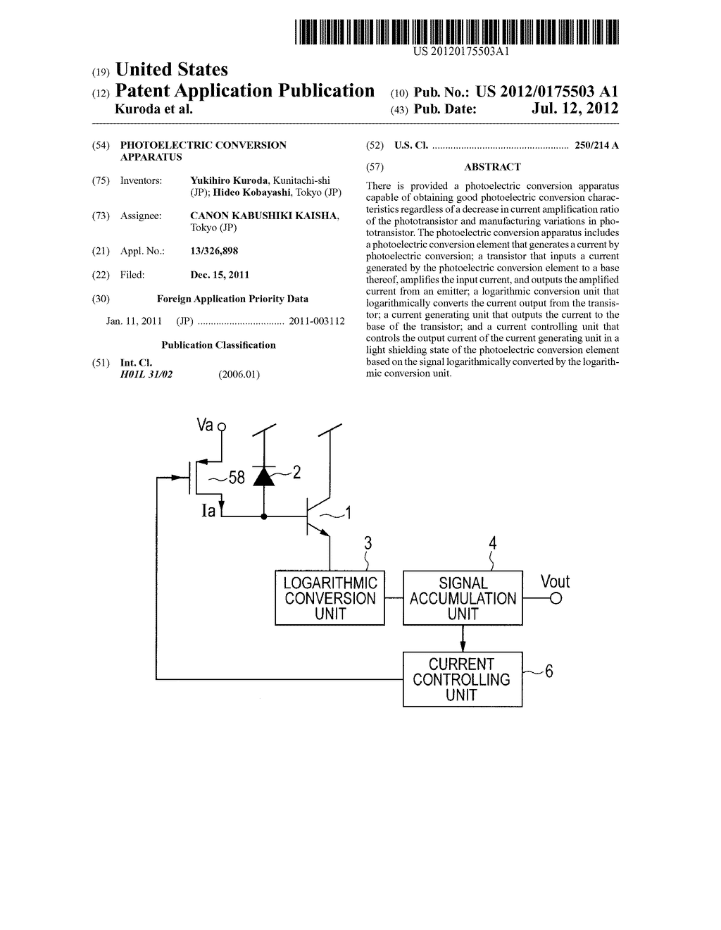 PHOTOELECTRIC CONVERSION APPARATUS - diagram, schematic, and image 01