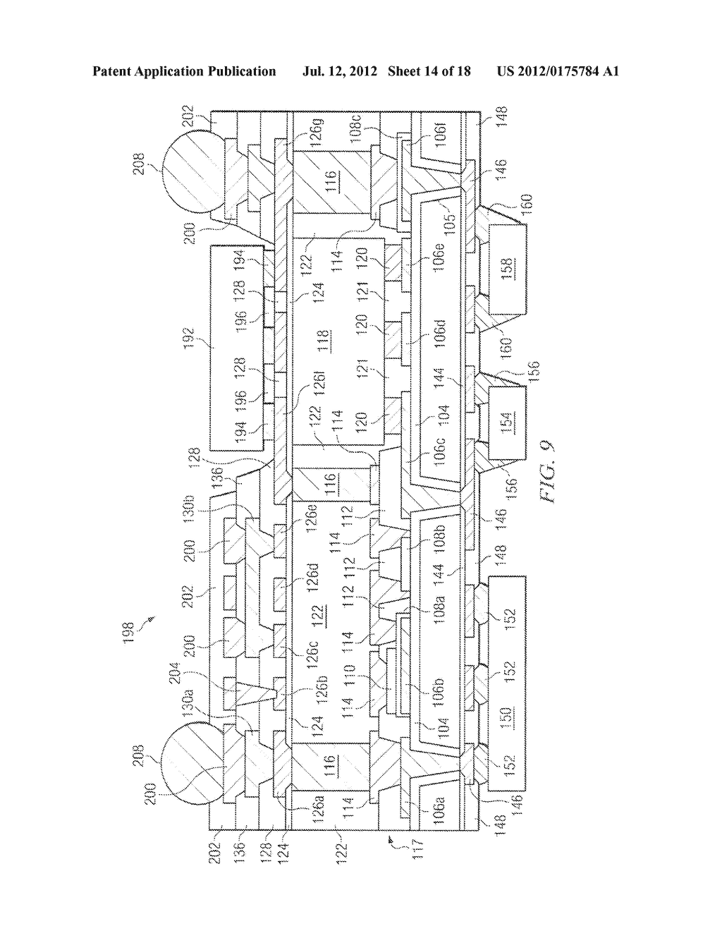 Semiconductor Device and Method of Forming Vertical Interconnect Structure     in Substrate for IPD and Baseband Circuit Separated by High-Resistivity     Molding Compound - diagram, schematic, and image 15