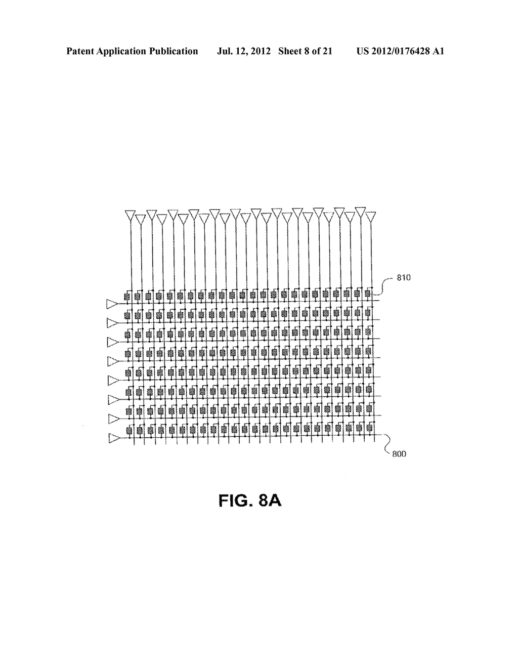 COLOR FLAT PANEL DISPLAY SUB-PIXEL ARRANGEMENTS AND LAYOUTS FOR SUB-PIXEL     RENDERING WITH SPLIT BLUE SUB-PIXELS - diagram, schematic, and image 09