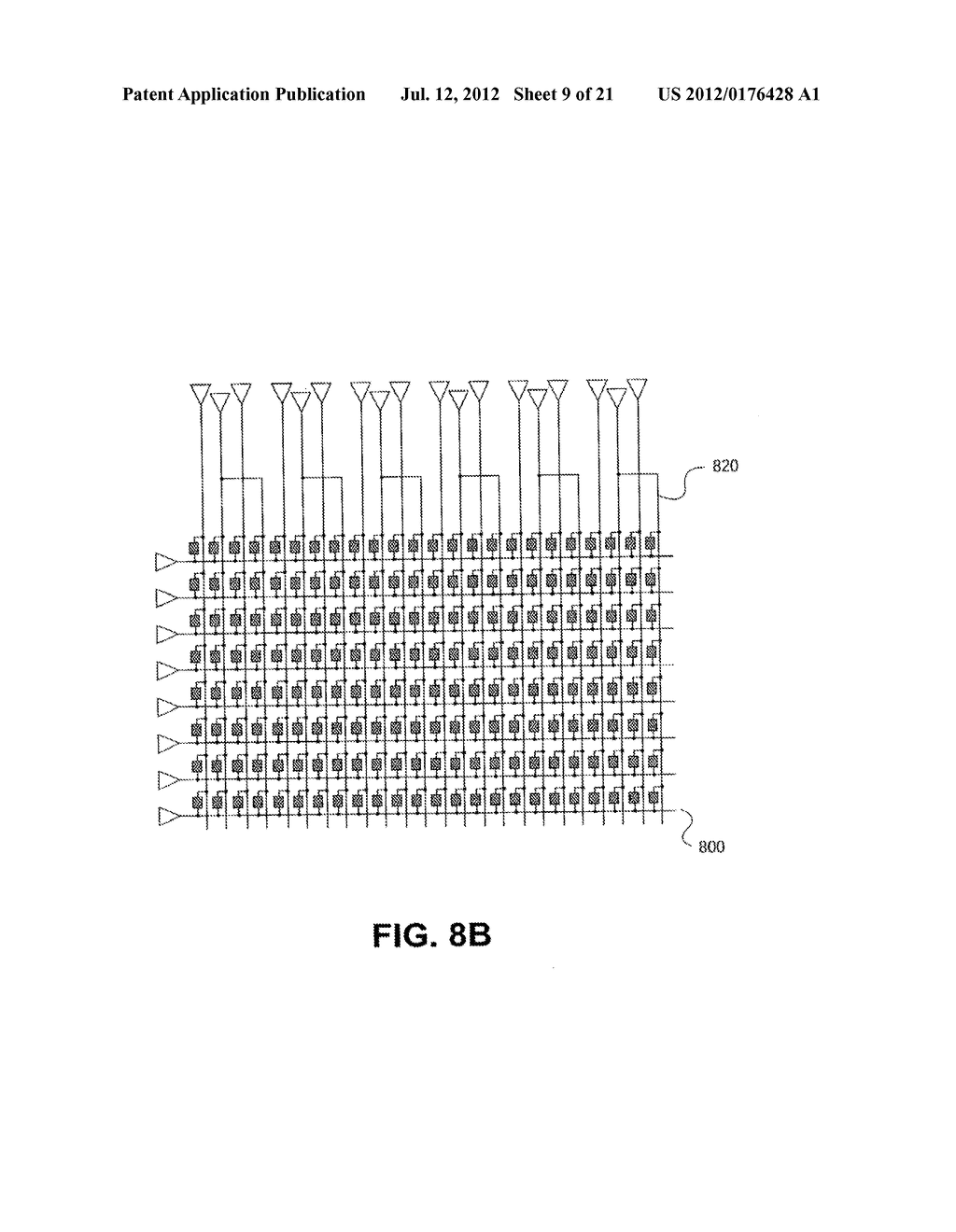 COLOR FLAT PANEL DISPLAY SUB-PIXEL ARRANGEMENTS AND LAYOUTS FOR SUB-PIXEL     RENDERING WITH SPLIT BLUE SUB-PIXELS - diagram, schematic, and image 10