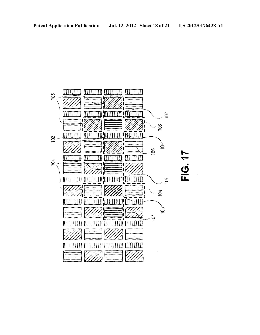 COLOR FLAT PANEL DISPLAY SUB-PIXEL ARRANGEMENTS AND LAYOUTS FOR SUB-PIXEL     RENDERING WITH SPLIT BLUE SUB-PIXELS - diagram, schematic, and image 19