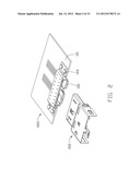 CONNECTOR ATTACHED TO A BRACKET AND MOUNTED IN A CUTOUT IN A SUBSTRATE diagram and image