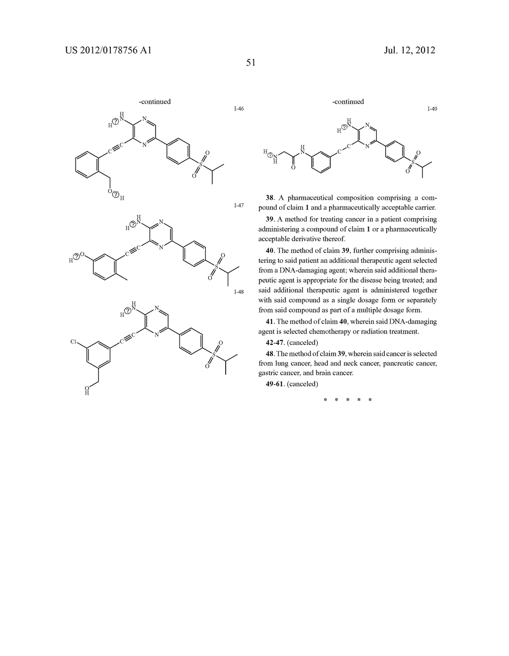 COMPOUNDS USEFUL AS INHIBITORS OF ATR KINASE - diagram, schematic, and image 52