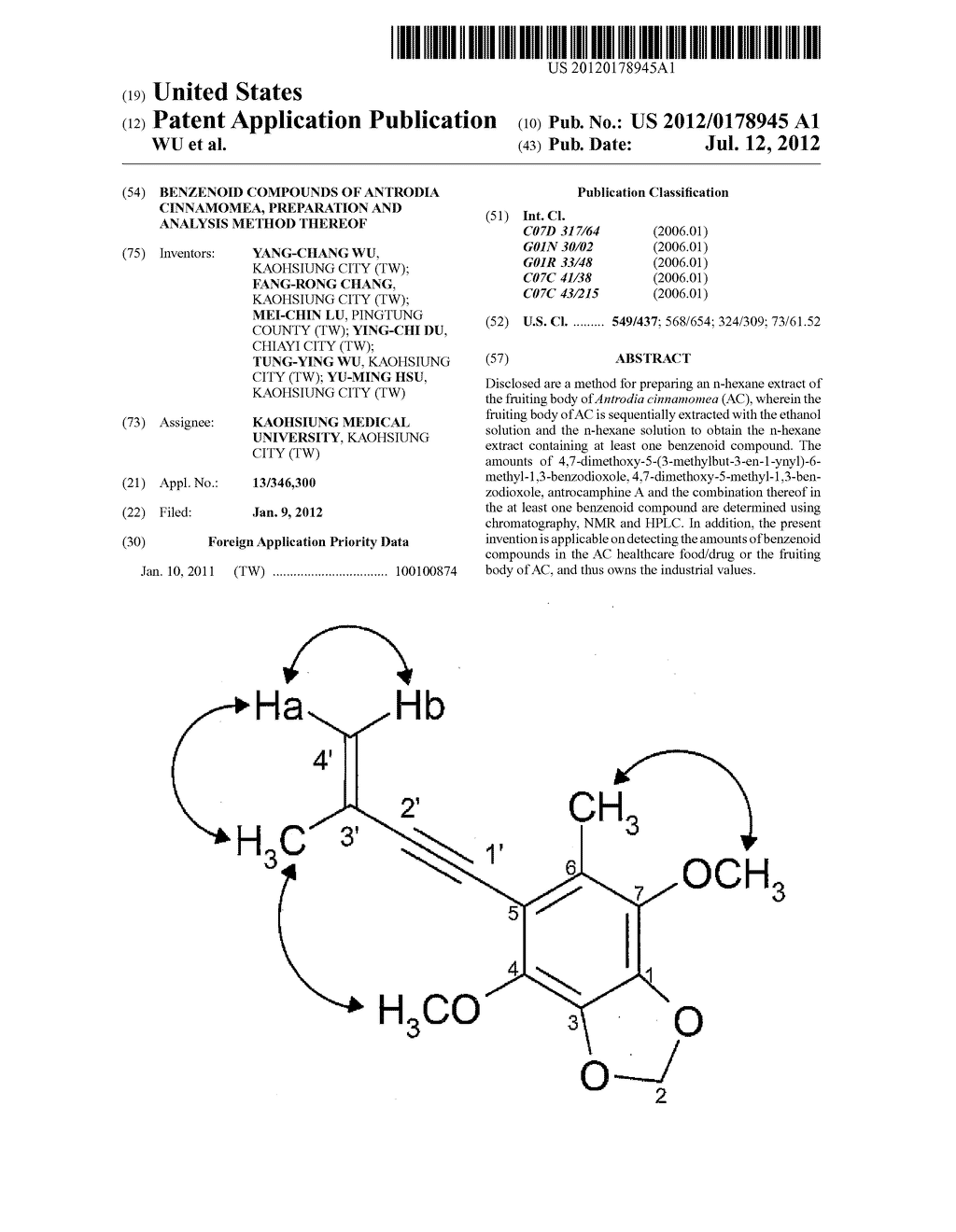 BENZENOID COMPOUNDS OF ANTRODIA CINNAMOMEA, PREPARATION AND ANALYSIS     METHOD THEREOF - diagram, schematic, and image 01