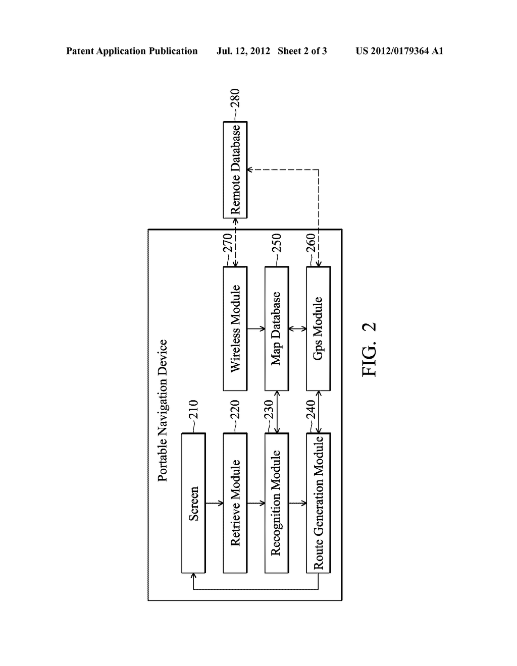 Method and System for Automatically Creating PoI by Identifying Geographic     Information on a Screen of a Portable Navigation Device - diagram, schematic, and image 03