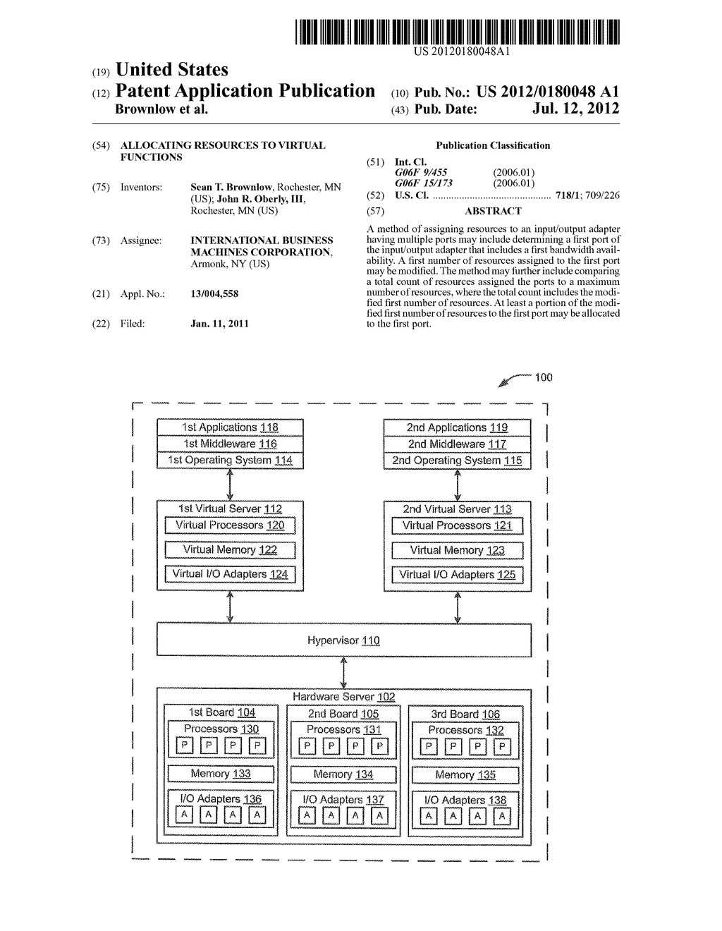 ALLOCATING RESOURCES TO VIRTUAL FUNCTIONS - diagram, schematic, and image 01