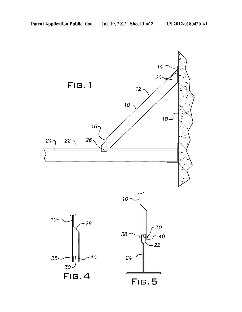 WALL BRACE SUPPORT FOR ACOUSTICAL CEILING TEE - diagram, schematic, and image 02