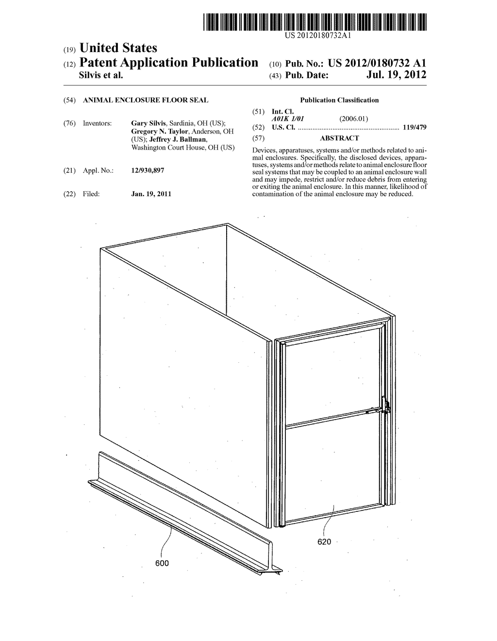Animal enclosure floor seal - diagram, schematic, and image 01