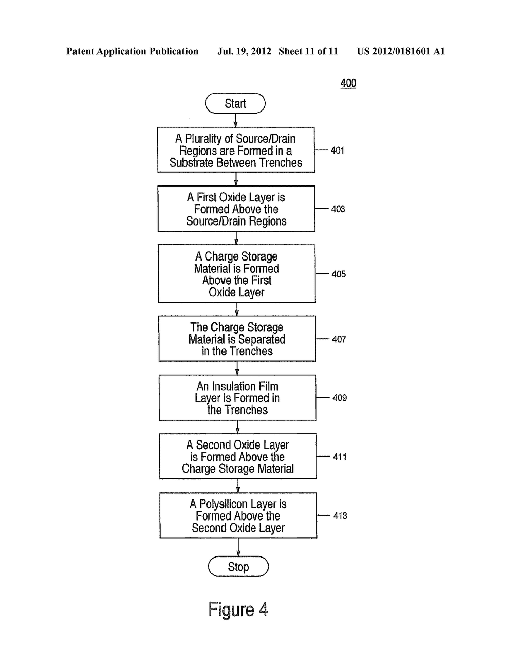 METHODS FOR FORMING A MEMORY CELL HAVING A TOP OXIDE SPACER - diagram, schematic, and image 12